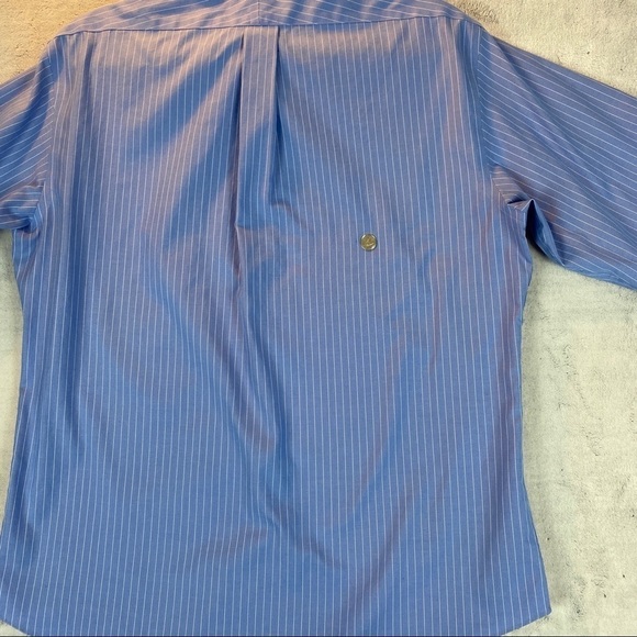Lands End Pinpoint Oxford Shirt No-Iron Cotton Sz 16.5 - Picture 13 of 14